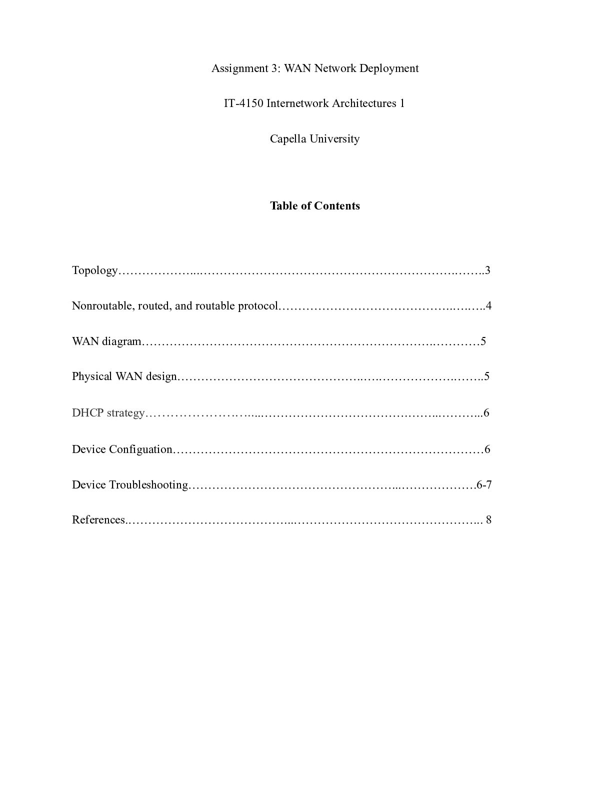 Preview image of Unit3 Assignment1.docx    Assignment 3: WAN Network Deployment  IT-4150 Internetwork Archi document